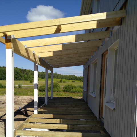 Paritalo Porvooseen 2024 terassia